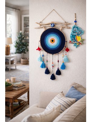 Makromenis Nazarlık Nazar Boncuğu Düşkapanı Rüyatutucu Duvar Süsü Kapı Süsü