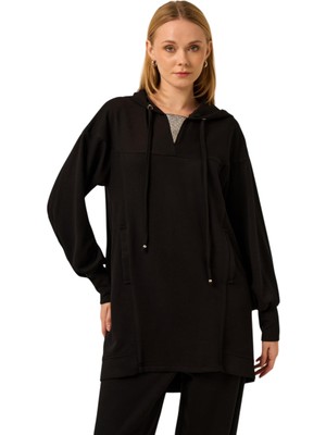 Ftz Women Kadın Taşlı Detaylı Pantolonlu Takım Siyah – Şık ve Zarif Kombin 31264