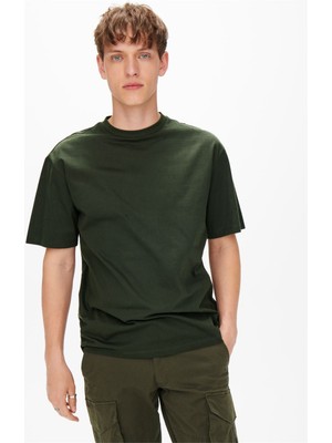 Only & Sons Onsfred Lıfe Rlx Ss Tee Noos Erkek Yeşil T-Shirt - 22022532