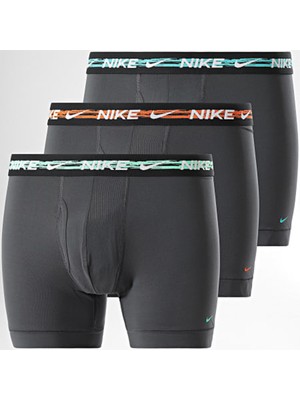 Penti Dri Fit Ultra Stretch 3 Pack Micro 3 Lü Paket Kısa Boxer Siyah 3 Renk Bantlı