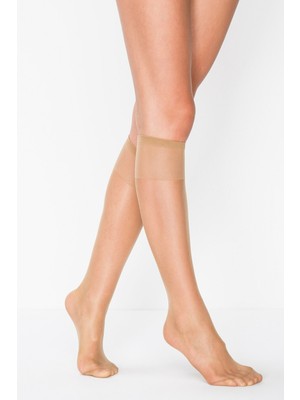 Penti 3 Adet. Bronz. Fit. 15 Den. Ince. Parlak. Burnu Dayanıklı, Lastikli Pantolon Çorabı. Renk No:38