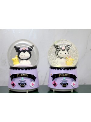 Epilons Kuromi Işıklı Müzikli Kar Küresi Orta Boy Model 2