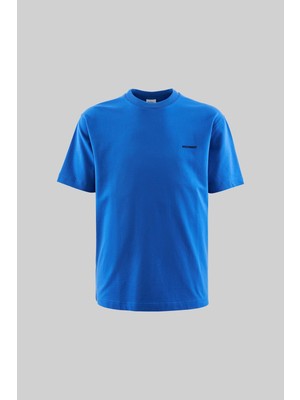 Machinist Erkek Relaxed Basic Pamuklu Tişört Açık Mavi