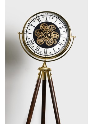 Feyza Design Prizmatik Tasarımlı Çarklı Saat, Şık ve Modern Takvimli Saat