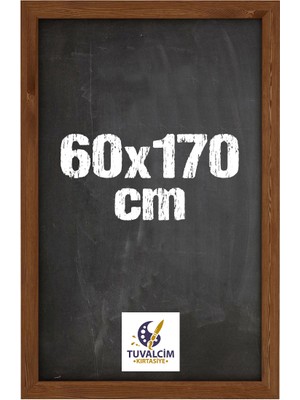 Tuvalcim Kırtasiye 60X170 cm Duvara Ahşap Çerçeve Kara Yazı Tahtası