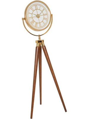 Feyza Design Şık Kahverengi Tripot Ayaklı Saat ile Tarzınızı Yansıtın