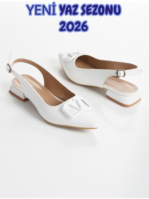 Muhhu Moda Günlük Kullanalım,toka Detaylı, 2 cm Yüksekliğinde, Babet, Tam Kalıp,