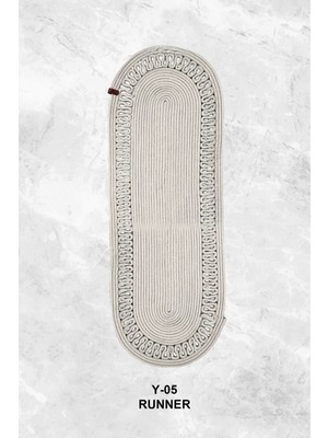 Feyza Design Dalgalı Jüt Dokuma Runner ve Supla Takımı, Şık Amerikan Servisi Seti