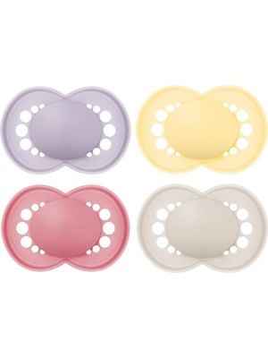 Mam Original Matte Silikon Emzik 16+ Ay, 4’lü Set, Ortodontik, Bpa’sız – Pembe / Mor / Sarı / Bej
