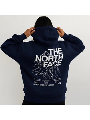 Bellanova “dağ Baskılı Kapüşonlu Sweatshirt Unisex Rahat Kalıp Spor Tarz Günlük Şık Hoodie”