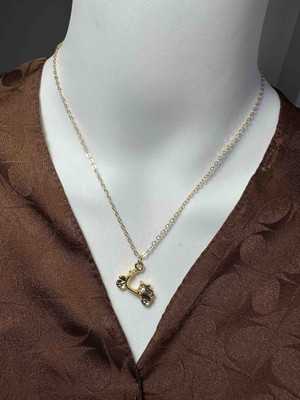 Uno Di Famiglia Motorsiklet Figürlü Çelik Kolye