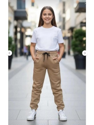 Ünisex Kalın Bej Renk Eşofman Alt 7*8*9*10*11*12*13*14*15*16