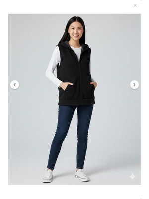 Ünisex Yelek Kalın Pamuklu Penye Yelek