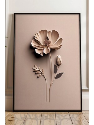 Renkli Çiçek Vazo Tasarımlı Mdf Çerçeveli Tablo, Şıklık ve Doğallık Sunar