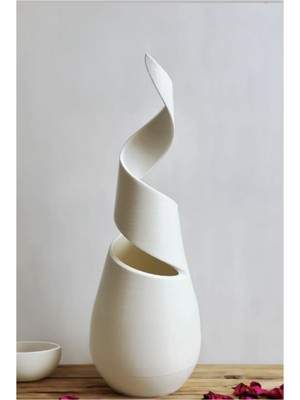 Modern Sarmal Vazo, Dekoratif ve Şık 20 cm Minimal Tasarım