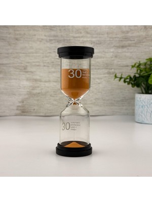 Feyza Design Renkli Cam Kum Saati, 30 Dakika, Modern Tasarım, Ofis ve Ev Dekorasyonu
