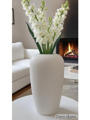 Modern Büyük Seramik Vazo, 26 Cm, Şık ve Zarif Tasarım