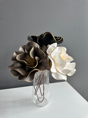 El Yapımı Büyük Renkli Yapay Manolya Çiçek Seti, Dekoratif Vazo Süsleri