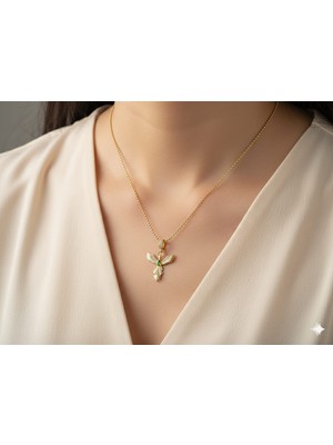 Akfecan Çelik 316L Zirkon Taşlı Anka Kuşu Kolye