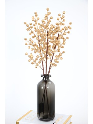 Yapay Dal Kokina 60 cm Gold Yılbaşı Süsü, Şık ve Parlak Dekorasyon