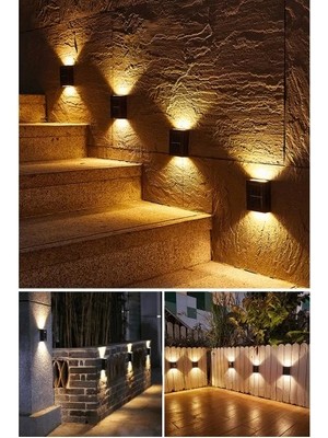 Eco Lounge Solar Aplik Çift Taraflı Lamba