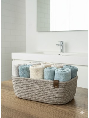 Ms Milasewing Çok Amaçlı Pamuk Halat Örme Sepet – Şık ve Düzenleyici Organizer