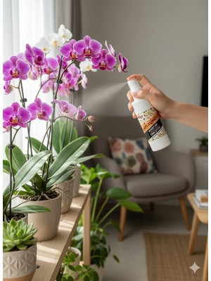 ByKurt Orkide Mantar Önleyici  ve Yeşil Bitkiler İçin Bitkisel Mantar Önleyici Anti Fungus Sprey 200 ML