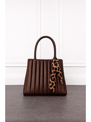 Özüm Takı Çanta Kadın Kol ve Omuz Çantası Kahverengi