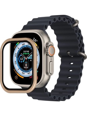 Novis Liora Newface Apple Watch Ultra 49MM Alüminyum Kasa Cam Ekran Koruyucu - Yıldız Işığı
