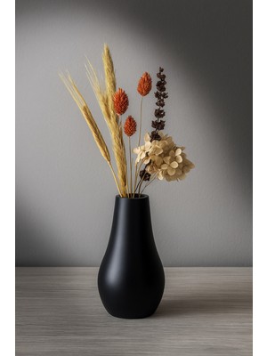 Modern Form Taş Vazo, 13 Cm, Şık Masaüstü Çiçeklik, Dekoratif Tasarım