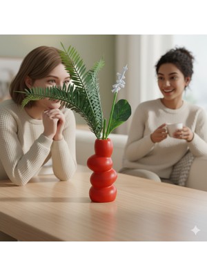 Yumurcuklu Dekoratif Vazo, Şık ve Modern Tasarım ile Evinize Şıklık Katın