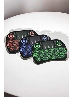 Evyora USB Bağlantılı Mini Q Klavye Işıklı Tüm Cihazlara Uyumlu