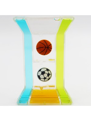 Feyza Design Renkli 14CM Spor Temalı Kum Saati, Dekoratif ve Eğlenceli Tasarım