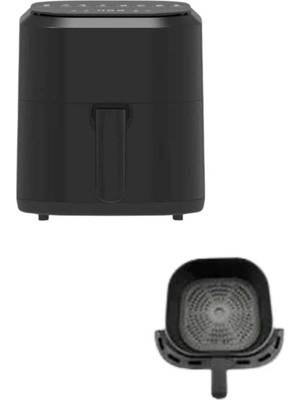 Evyora 4l Airfryer Hazneli Hava Fritözü Yağsız Fritöz Taşınabilir Fırın Işlevi Gören Pratik