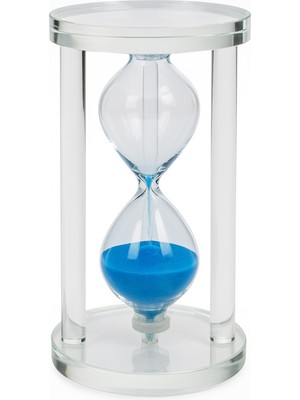 Feyza Design Modern Mavi Akrilik Eiffel Kuleli 5 Dakikalık Kum Saati, Ofis ve Ev Dekoru