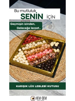 Hemdem Hediyelik Karışık Lüx Leblebi Kutusu 600 gr -07