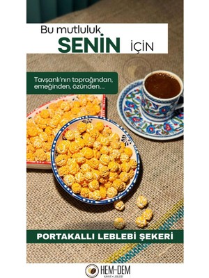 Hemdem Portakallı Leblebi Şekeri 400 gr – Ferah, Tatlı ve Nostaljik Lezzet