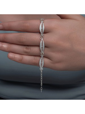 Gümüş Sonsuz Esinti Telkari Kadın Bileklik