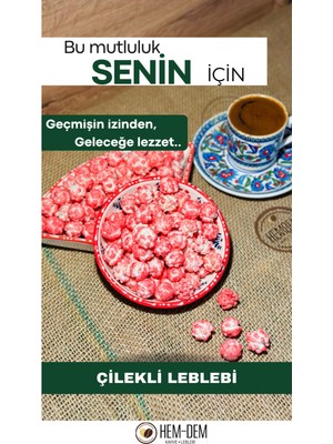Hemdem Çilekli Leblebili Draje 250 gr - Çıtır Leblebi, Tatlı Çilek Aroması