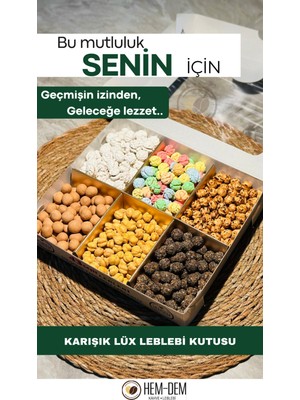Hemdem Hediyelik Karışık Lüx Leblebi Kutusu 500 gr -02
