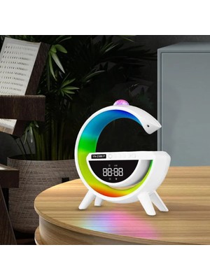 AXWER Yunuo YN-2388P LED Wıreless Chargıng Speaker Kablosuz Şarj Cihazı - Beyaz- Tek Ebat