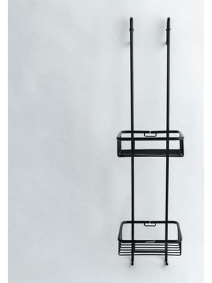 2li Butler Askılı Şampuanlık Siyah