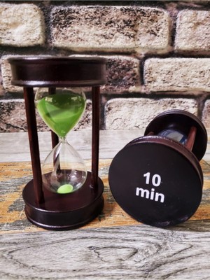 Feyza Design Şık Ahşap Kum Saati, 10 Dakika Göz Alıcı Tasarım ve Işlevsellik