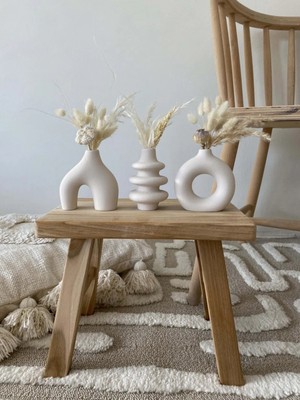 Şık 3'lü Bohem Tarz Dekoratif Vazo Seti, Evinizde Özgün Dokunuşlar