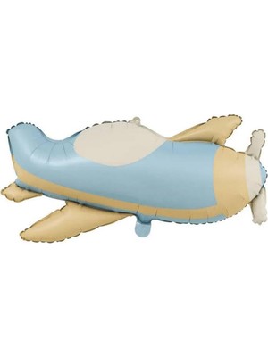 Retro Uçak Folyo Balon 78-42 cm