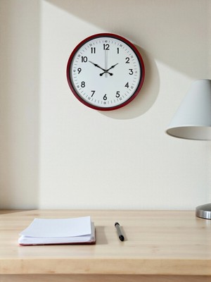 Soi Home Zentime 36 cm Kırmızı Dekoratif Duvar Saati