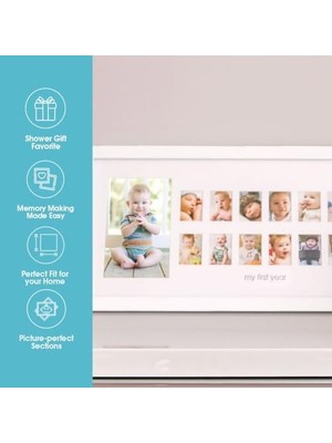 81013 Time Frame Deluxe, Ilk 12 Ay Için Resim Çerçevesi, Beyaz