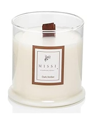 Ahşap Fitilli Dark Kokulu Vegan Mum