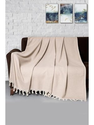 Denizli  Trendy Koltuk Örtüsü Bej 170 x 300