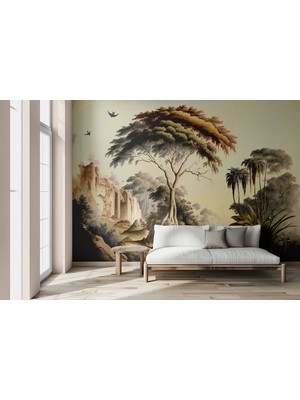 Grown Büyük Ağaçlı Tropikal Duvar Kağıdı